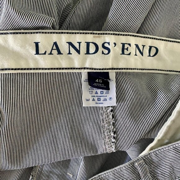 Lands End Mens Pinstriped Cotton Shorts Size 46 - Picture 7 of 7